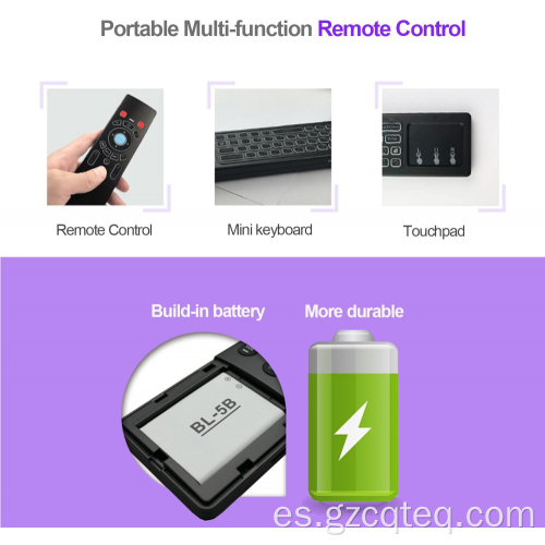 Mini Keyboard y Touchpad Combos 4-in-Air Mouse Remotor